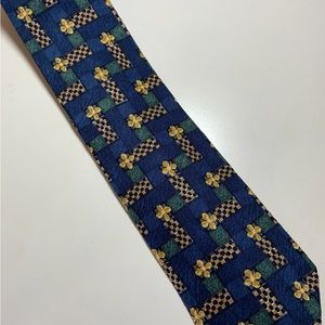Tie by Ermenegildo Zegna blue gold pattern